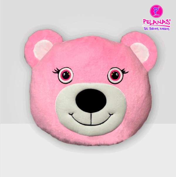 COJÍN BOLSILLO OSO ROSA