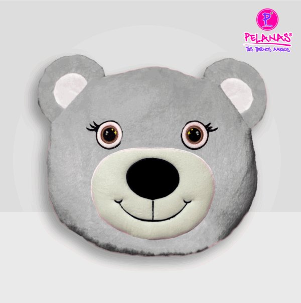 COJÍN BOLSILLO OSO GRIS