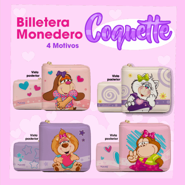 BILLETERA MONEDERO COQUETTE LEONELA - Imagen 2